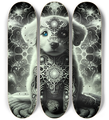 Fractal Coloring Page Dog #28