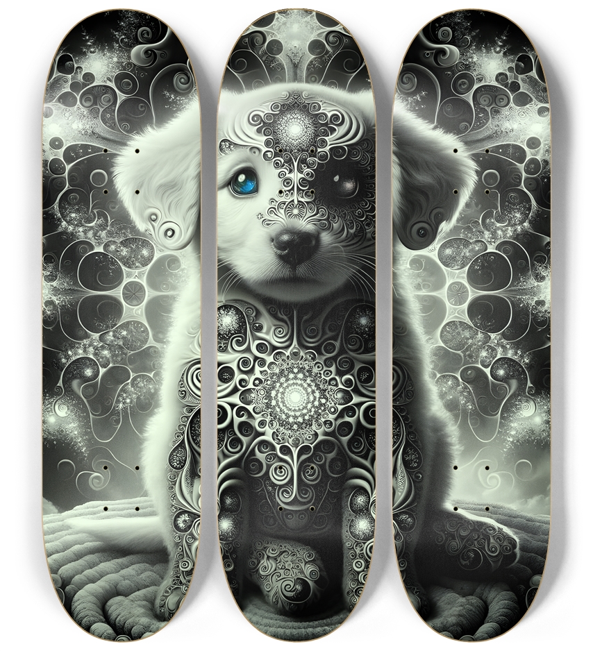 Fractal Coloring Page Dog #28