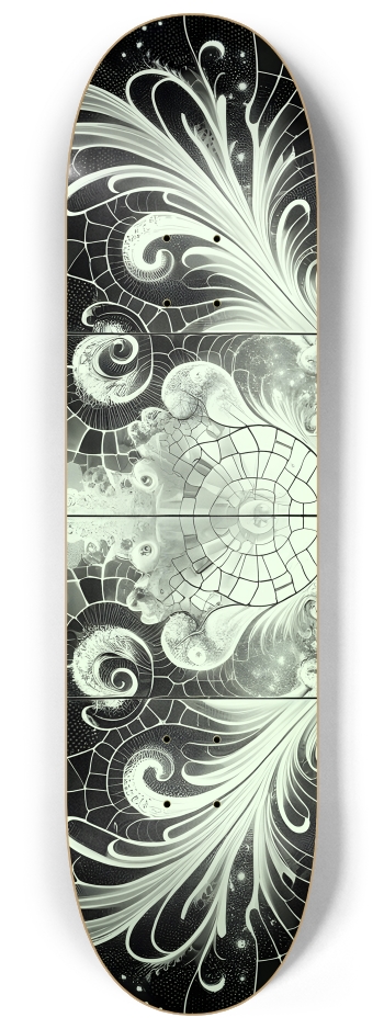 B&W Fractal #2 #3 8-1/4 Skateboard Deck