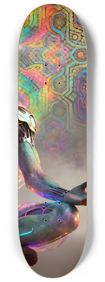 Fractal Gray Skin #6 #3 8-1/4 Skateboard Deck