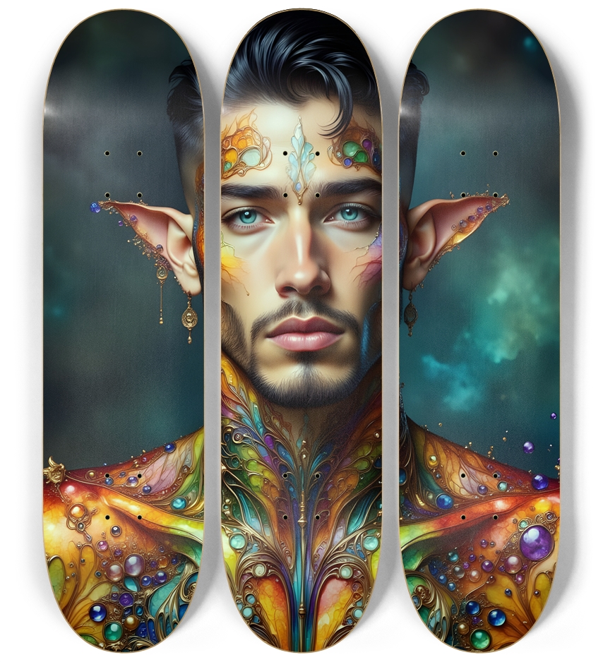 The Elf Prince - Brunette #8 3 Deck Wall Series
