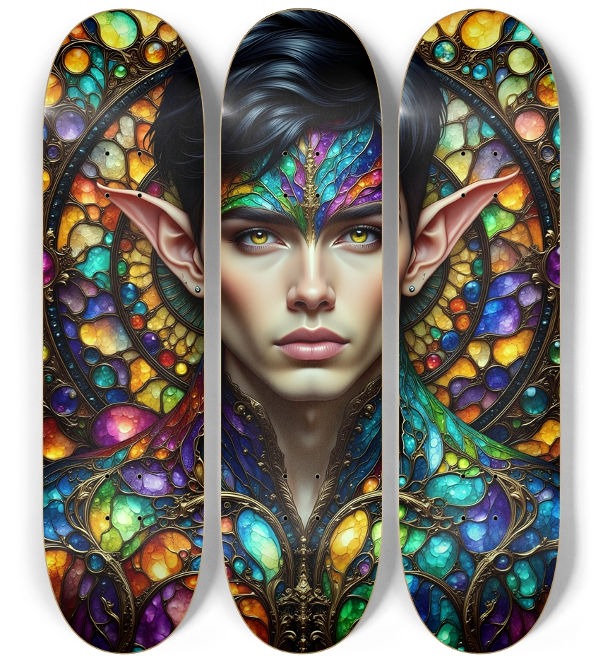 The Elf Prince - Brunette #7 3 Deck Wall Series