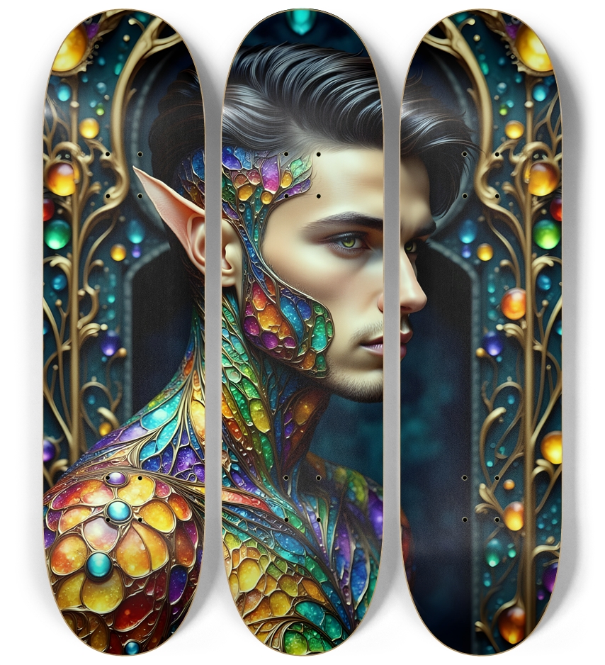 The Elf Prince - Brunette #11 3 Deck Wall Series