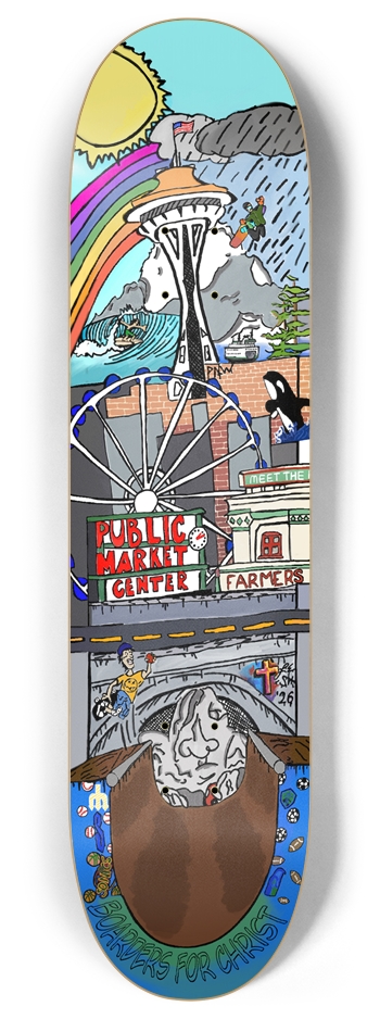 8.0 BFC SEATTLE DECK 001 8 Inch Skateboard Deck