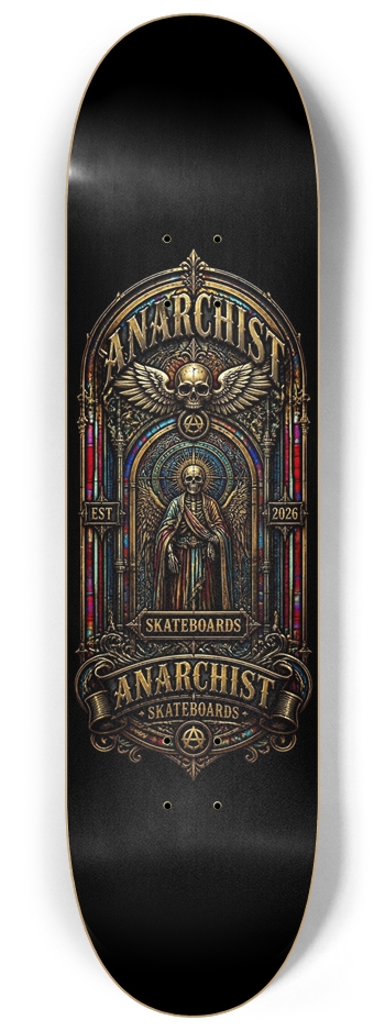 ANARCHIST Logo at cost 8-1/4 Skateboard Deck