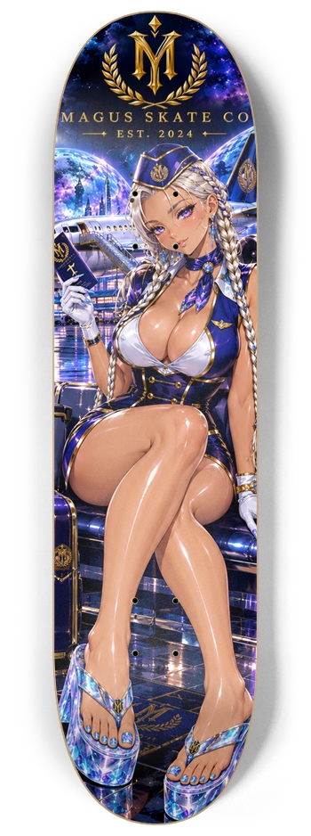 Magus Skate Co "Flight Attendant Mage" 8-1/4 Skateboard Deck