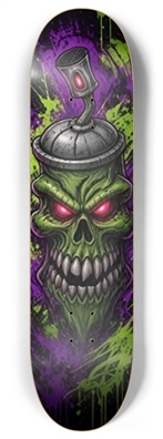 Tox-Can Skull skateboard deck