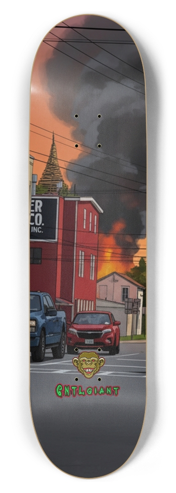 Burn Up the Town 8-1/2 Skateboard Deck