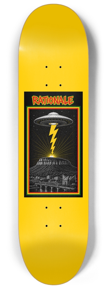 PMA 2 UFO 8.25" Yellow 8-1/4 Skateboard Deck