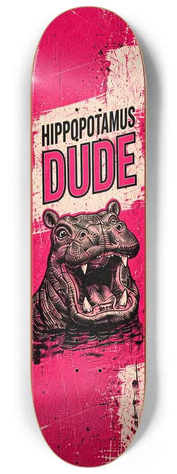 Hippopotamus Dude 8-1/4 Skateboard Deck
