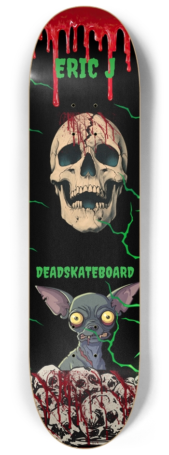 ERIC J PRO DEADSKATEBOARD KILLER DOG 8-1/4 Skateboard Deck