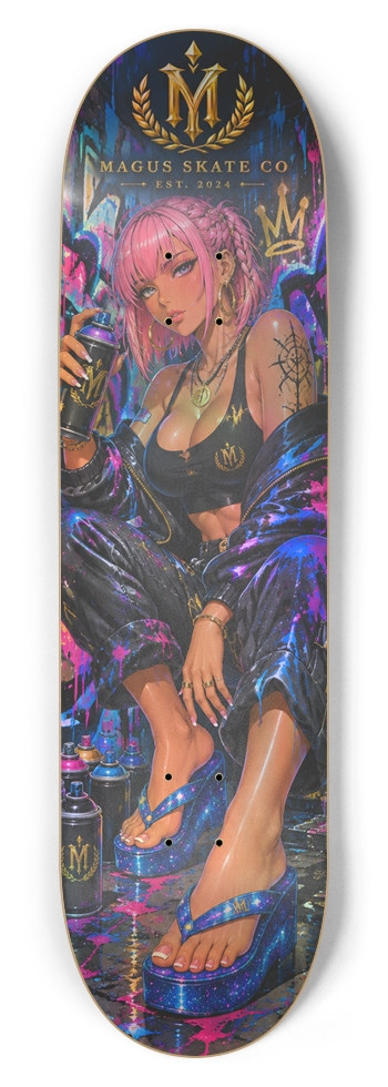 Magus Skate Co "Graffiti Mage (Mage Symbol Alternate) 8-3/4 Inch Skateboard