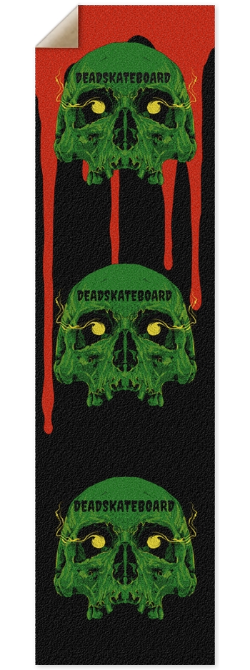 DEADSKATEBOARD 3 BLOODY SKULLS GRIPTAPE