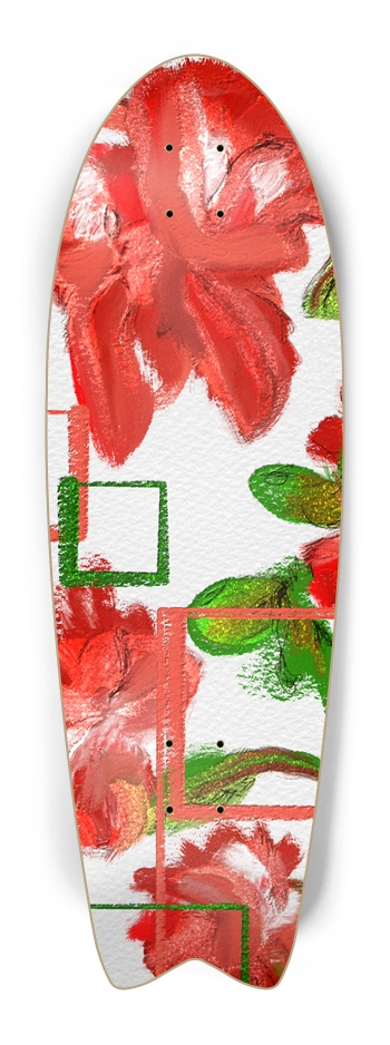 Floral 221 Old Skool Skateboard Fish Tail
