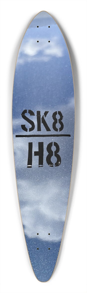 Cloudy Blue Pintail Longboard
