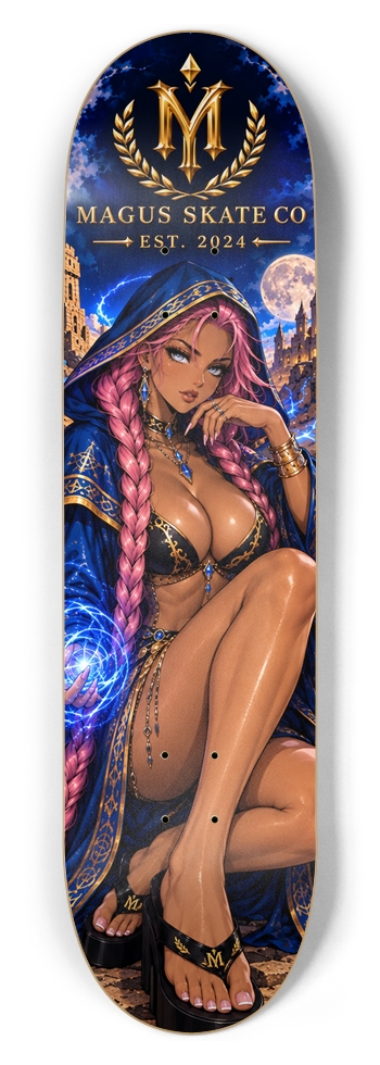 Magus Skate Co "Blue Mage" 8-1/2 Skateboard Deck
