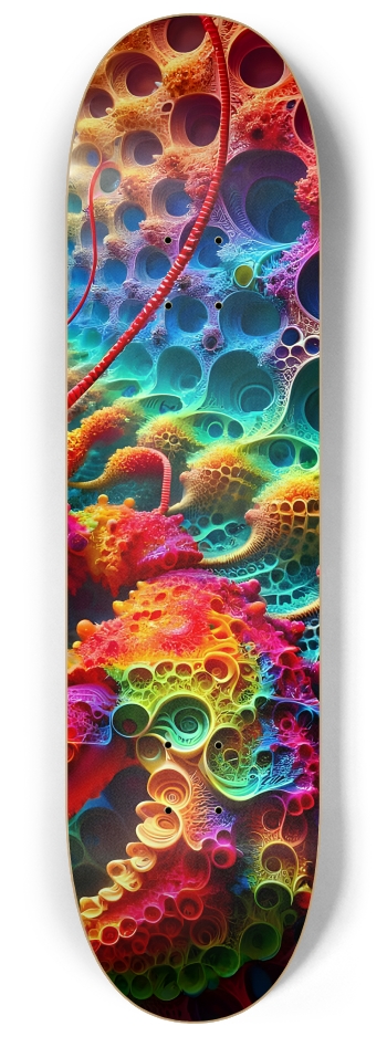 Psychedelic Fractal Lobster #3a #3 8-1/4 Skateboard Deck