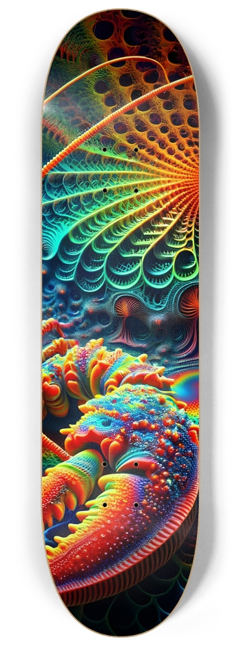 Psychedelic Fractal Lobster #2a #3 8-1/4 Skateboard Deck