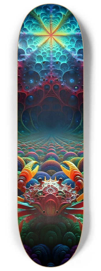 Psychedelic Fractal Crab #1 #2 8-1/4 Skateboard Deck