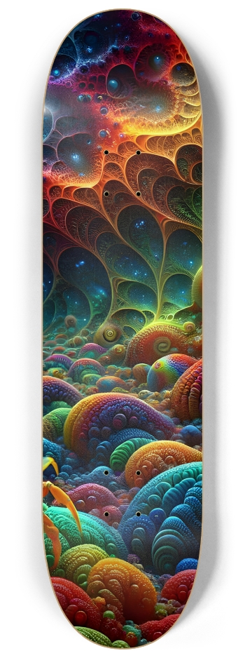 Psychedelic Fractal Crab #1 #3 8-1/4 Skateboard Deck