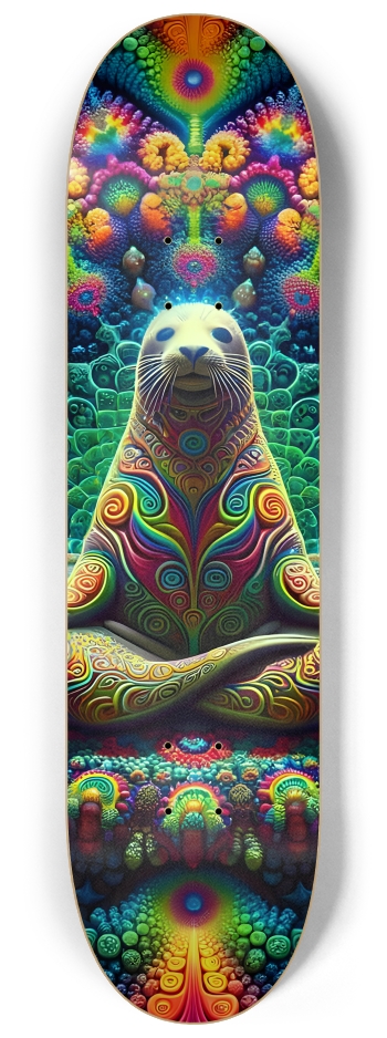 Psychedelic Fractal Sea Lion #2 #2 8-1/4 Skateboard Deck