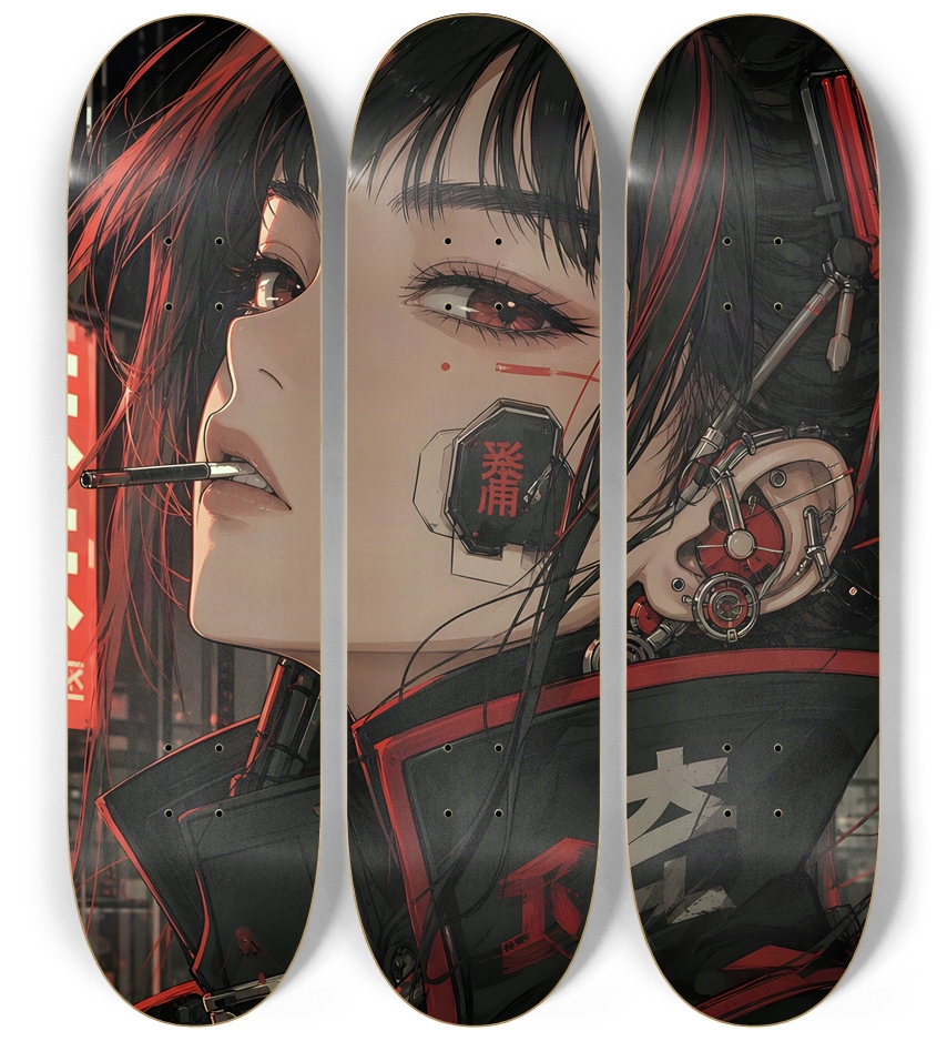 Manga Girl #1 3 Deck Wall Series