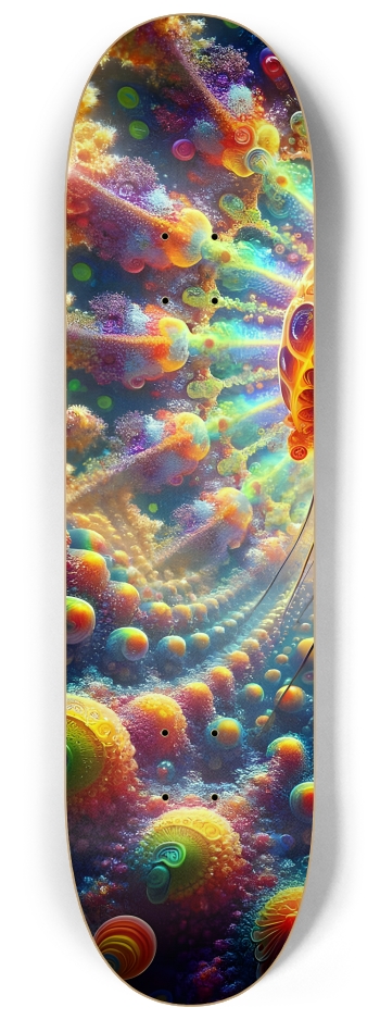 Psychedelic Fractal Jellyfish #1 #1 8-1/4 Skateboard Deck