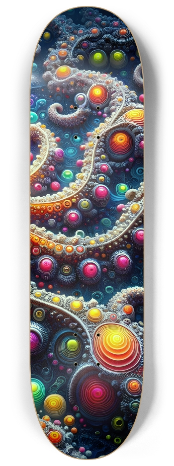 Psychedelic Fractal Octopus #1 #3 8-1/4 Skateboard Deck