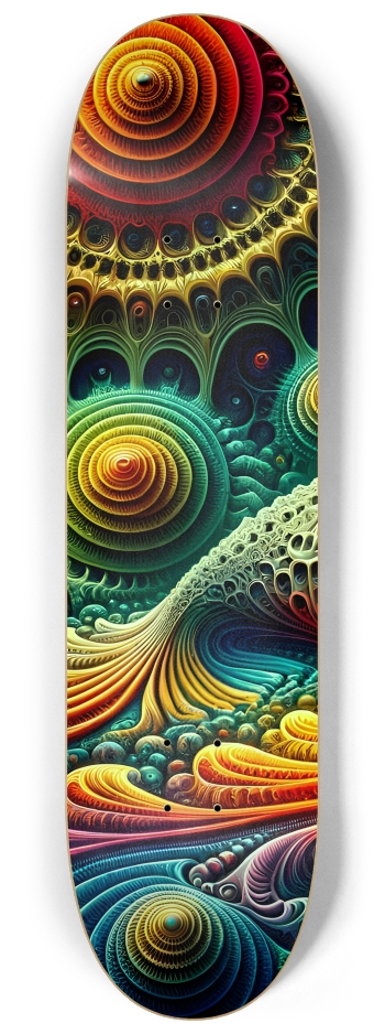 Psychedelic Fractal Sea Lion #3 #1 8-1/4 Skateboard Deck