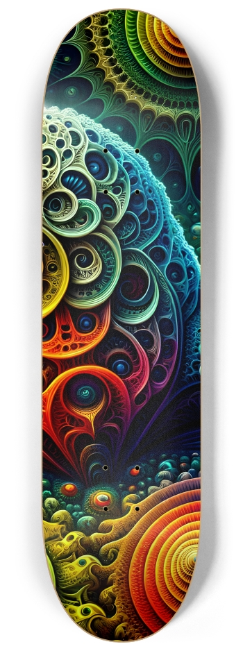 Psychedelic Fractal Sea Lion #3 #3 8-1/4 Skateboard Deck