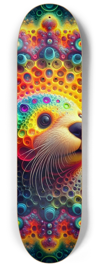 Psychedelic Fractal Otter #4 #2 8-1/4 Skateboard Deck