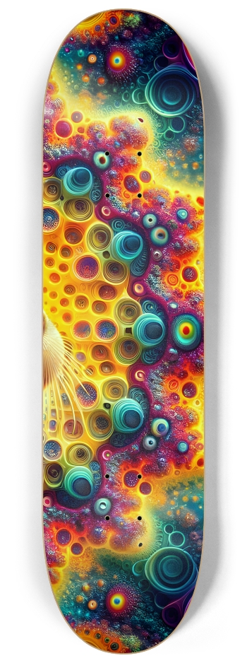 Psychedelic Fractal Otter #4 #3 8-1/4 Skateboard Deck