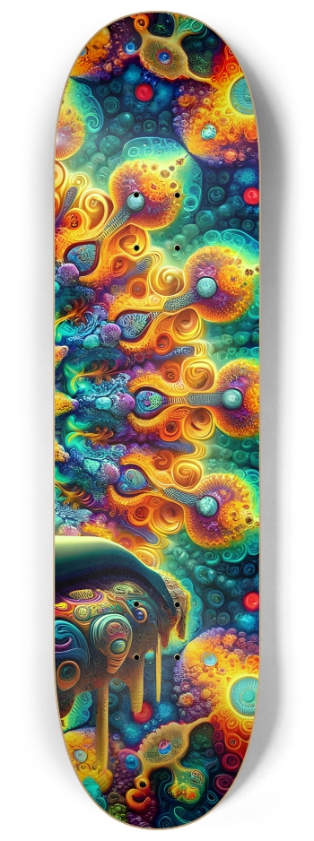 Psychedelic Fractal Sea Lion #4 #3 8-1/4 Skateboard Deck
