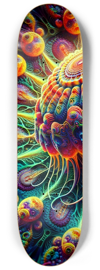 Psychedelic Fractal Jellyfish #4 #1 8-1/4 Skateboard Deck