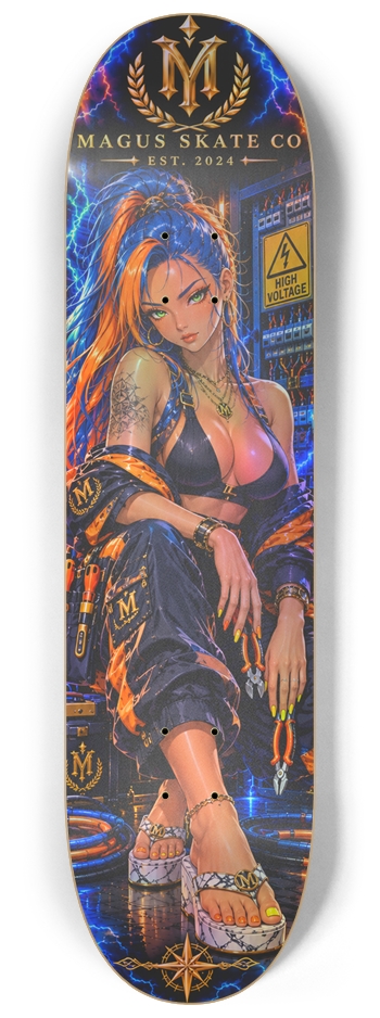 Magus Skate Co "Electrician Mage" 8-1/4 Skateboard Deck