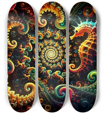 Psychedelic Fractal Sea Horse #1