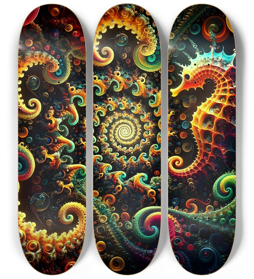 Psychedelic Fractal Sea Horse #1