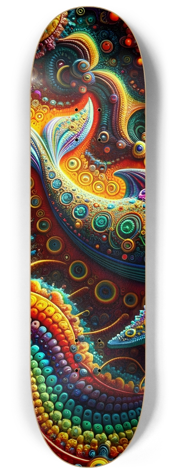 Psychedelic Fractal Whale #1 #1 8-1/4 Skateboard Deck