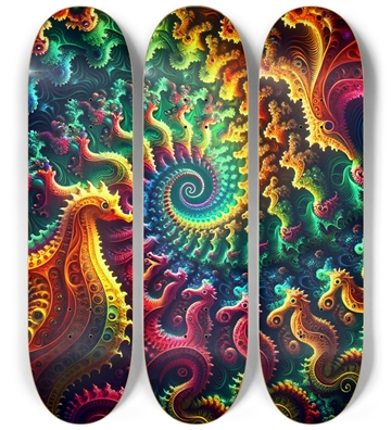 Psychedelic Fractal Sea Horse #3