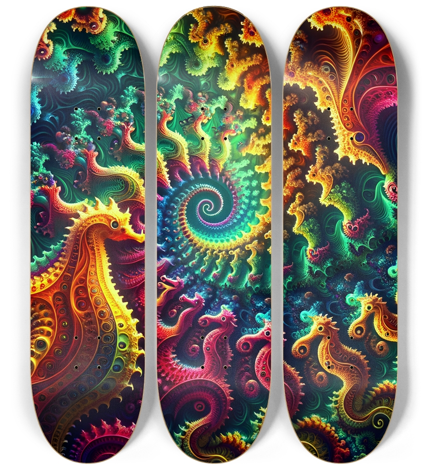 Psychedelic Fractal Sea Horse #3
