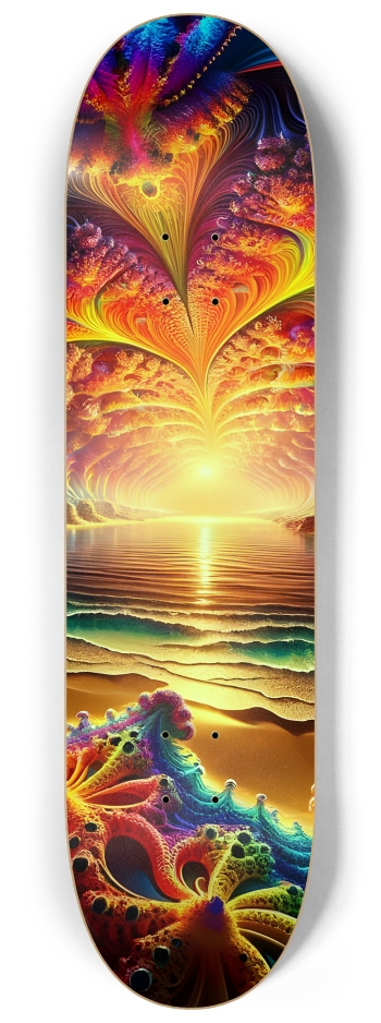 Psychedelic Fractal Waterfront #1 #3 8-1/4 Skateboard Deck