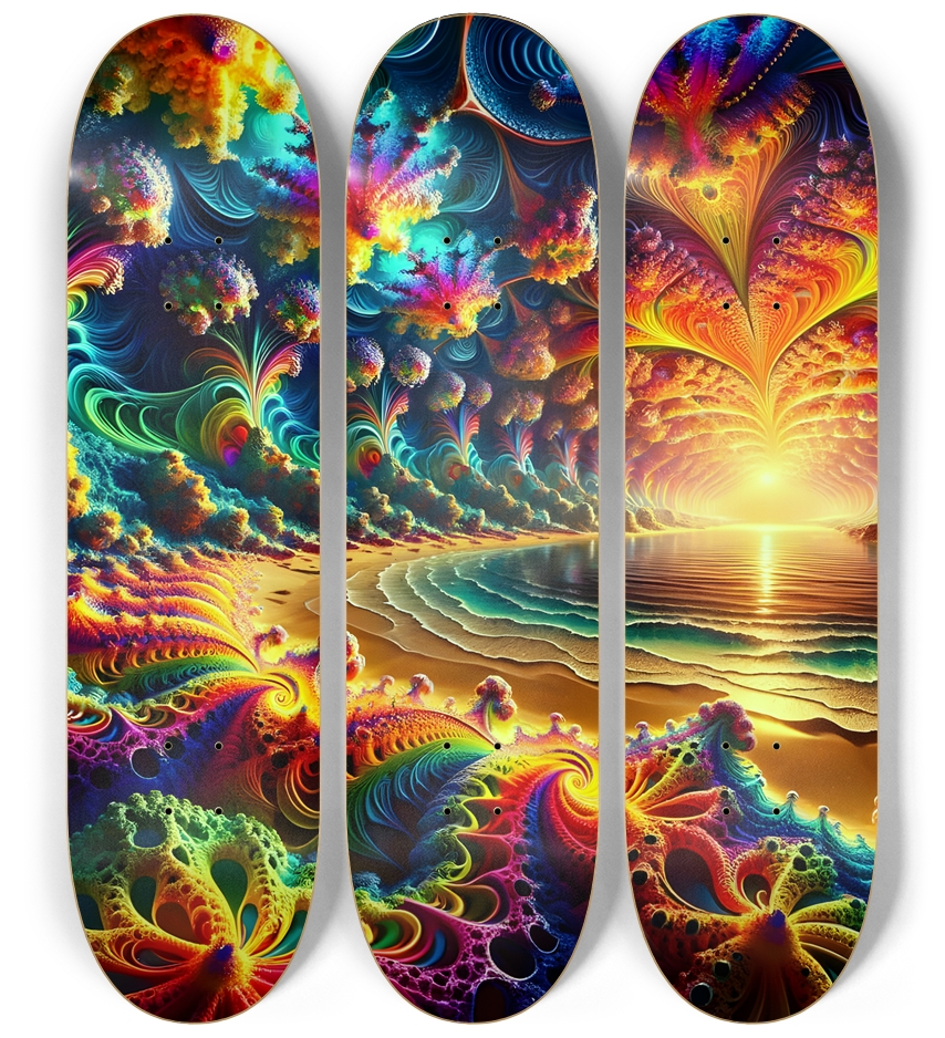 Psychedelic Fractal Waterfront #1