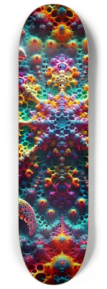 Psychedelic Fractal Sea Turtle #2 #2 8-1/4 Skateboard Deck