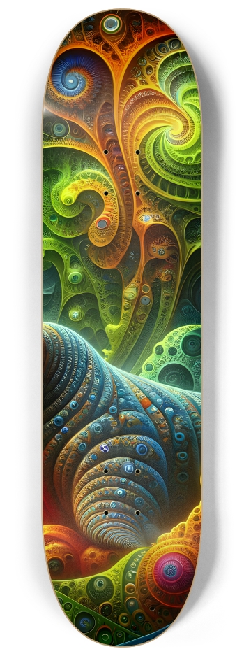 Psychedelic Fractal Walrus #3 #3 8-1/4 Skateboard Deck