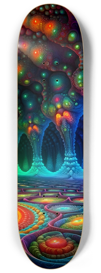 Psychedelic Fractal Walrus #1 #3 8-1/4 Skateboard Deck