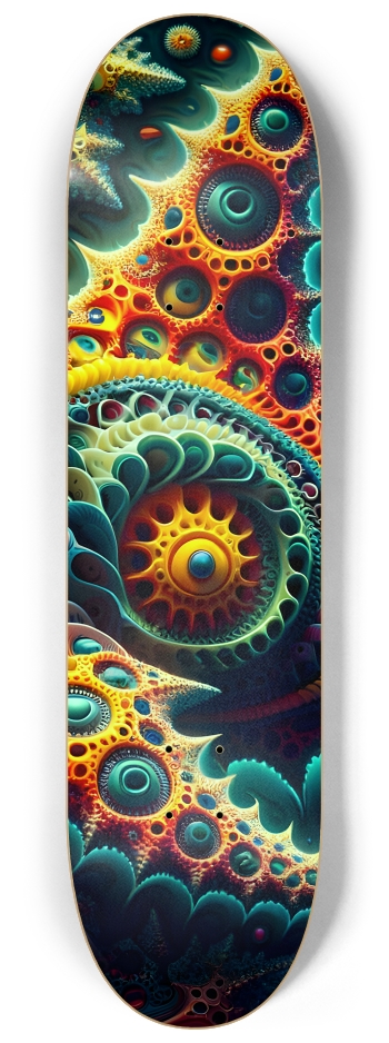 Psychedelic Fractal Shark #3 #3 8-1/4 Skateboard Deck