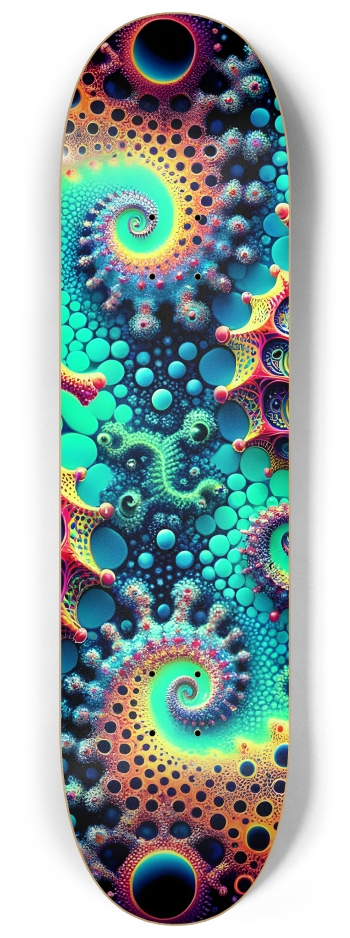 Psychedelic Fractal Sea Horse #4 #2 8-1/4 Skateboard Deck
