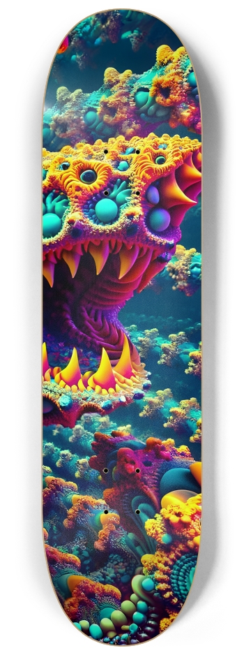 Psychedelic Fractal Shark #1 #3 8-1/4 Skateboard Deck