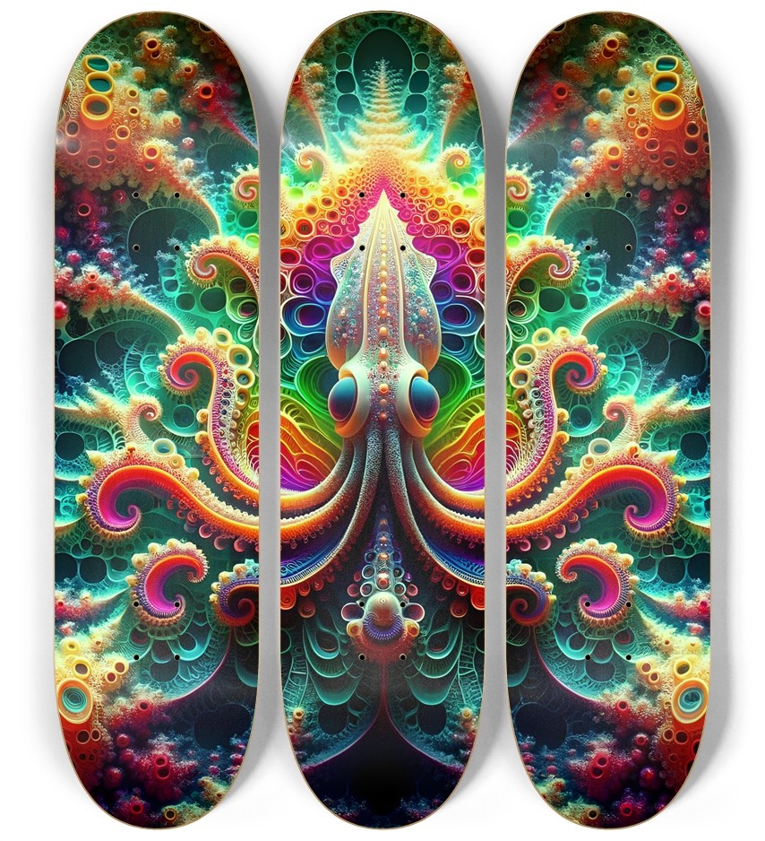 Psychedelic Fractal Squid #4