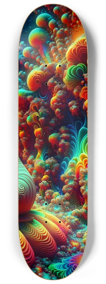 Psychedelic Fractal Walrus #4 #3 8-1/4 Skateboard Deck